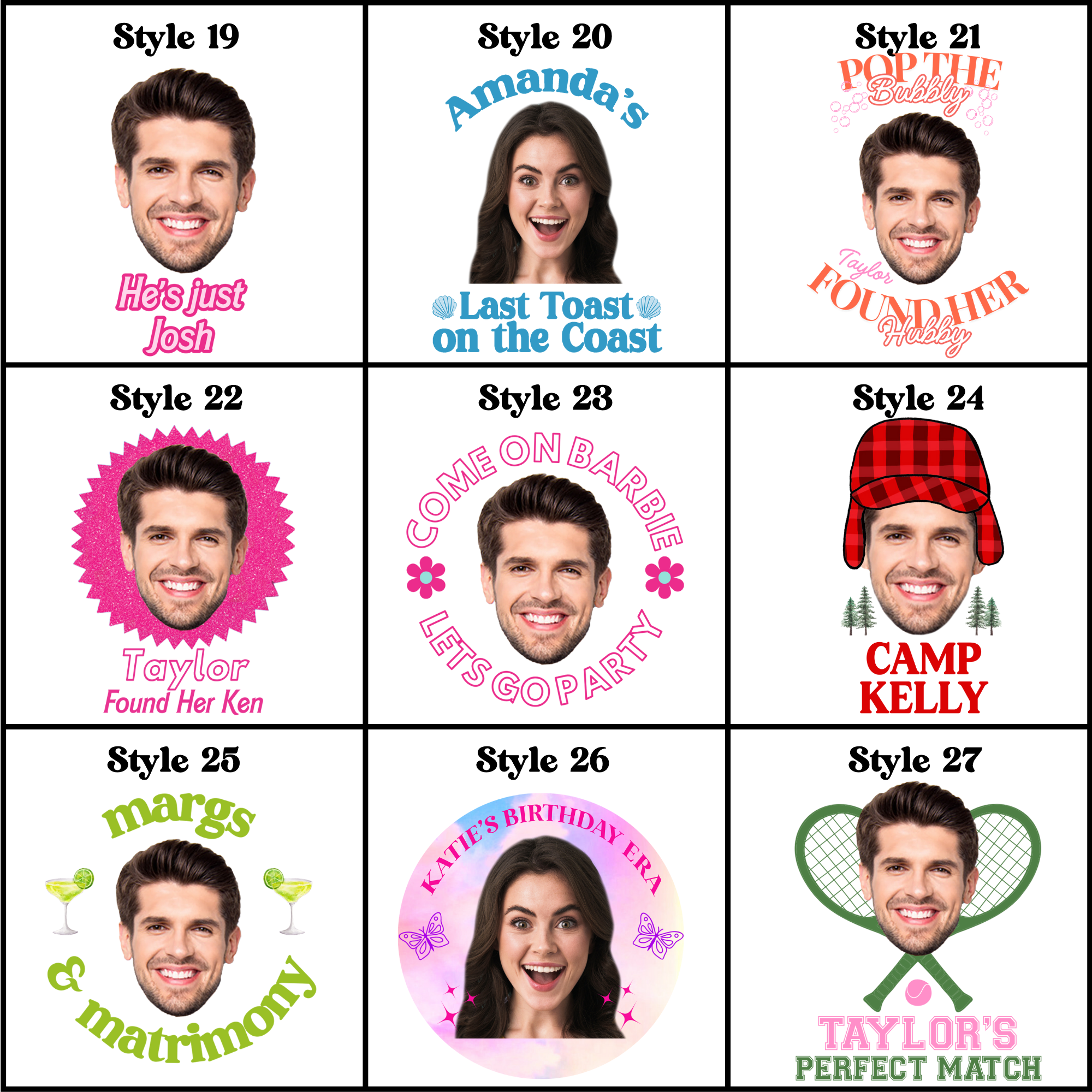 Custom Face Temporary Tattoos